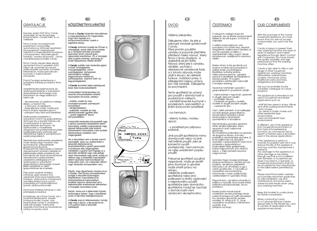 Candy GO4 126DF__L1-S User Manual | Page 2 / 41