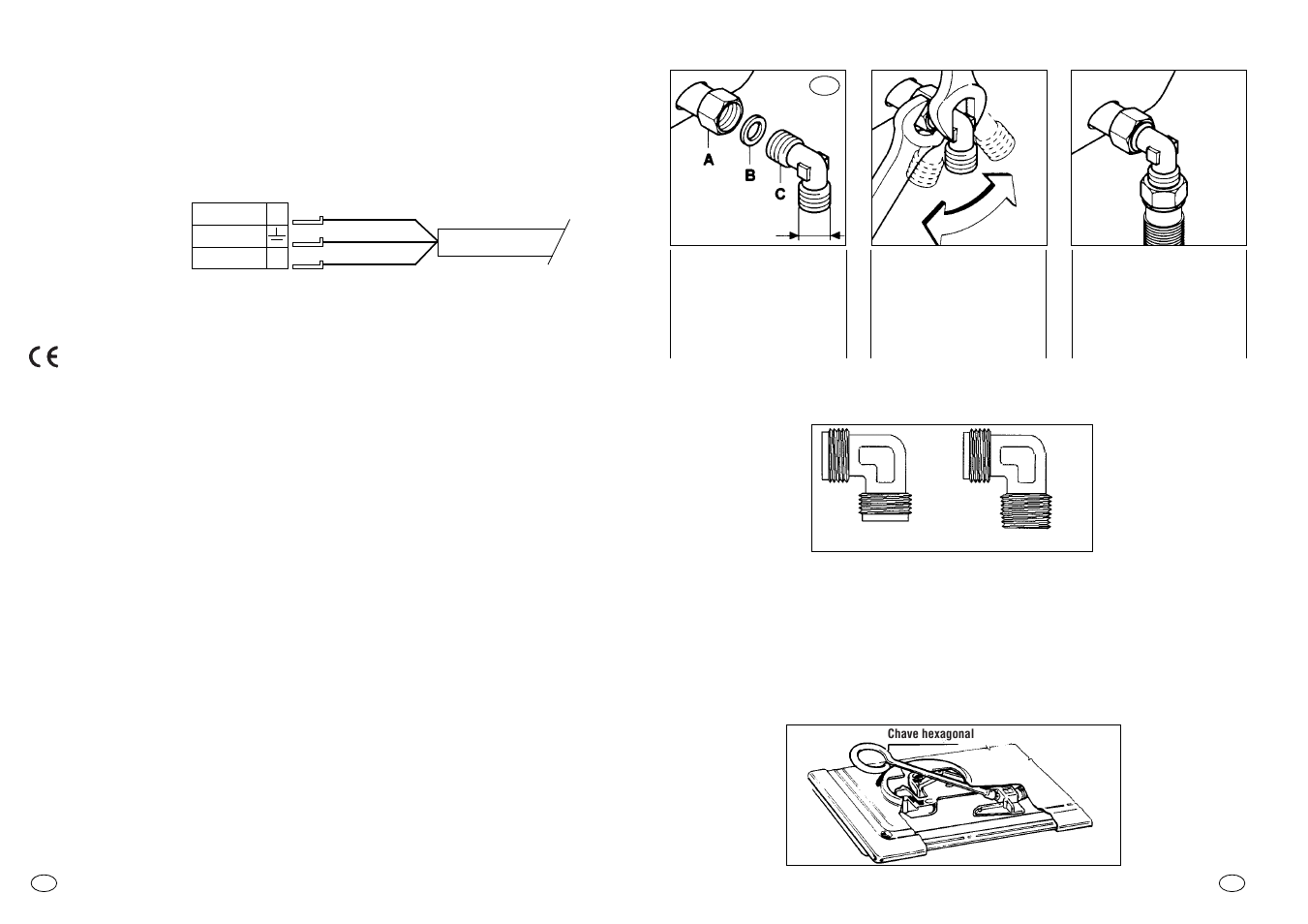 Adaptação a diversos tipos de gás, Ligação à alimentação de gás | Candy PG 750 S X User Manual | Page 30 / 33