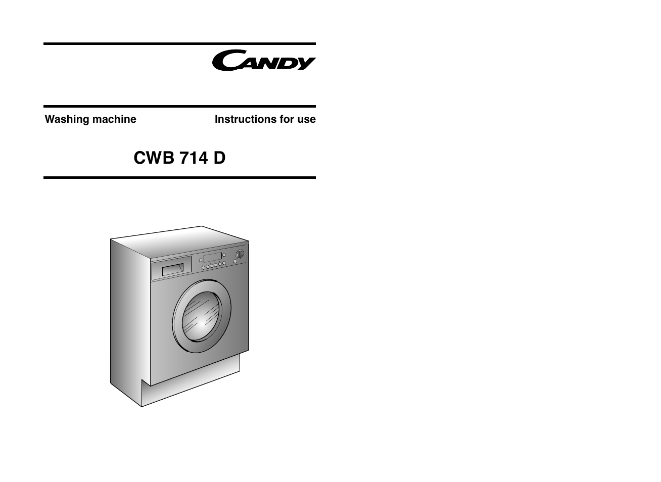 Candy CWB 714D-80S User Manual | 17 pages