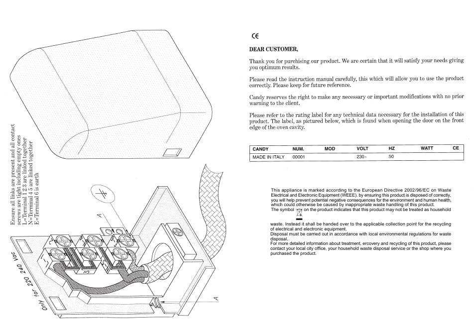 Candy FDP 231 X UK User Manual | Page 3 / 12