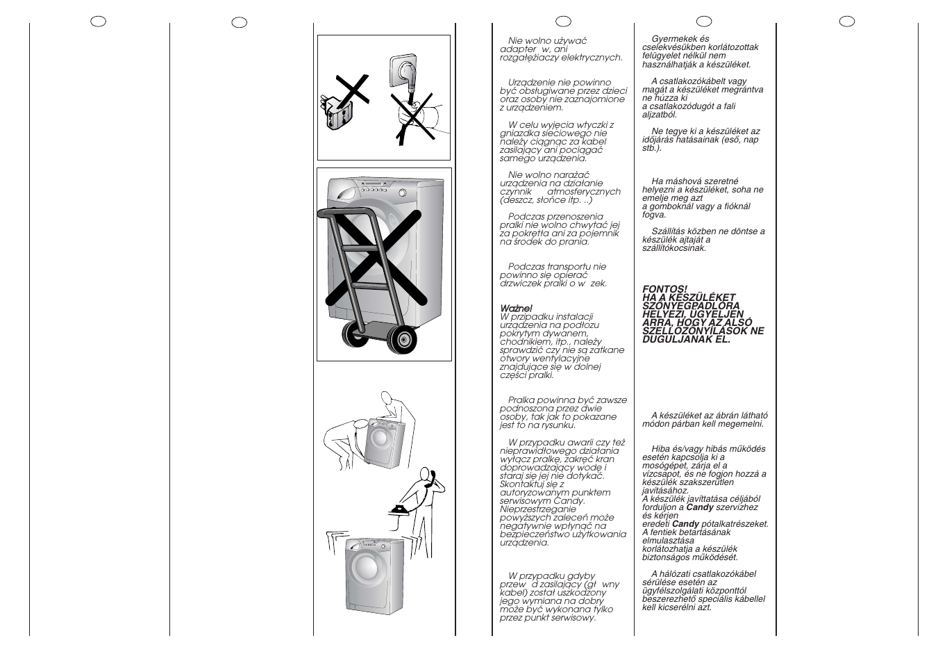Candy GO 610 D-16S User Manual | Page 7 / 41