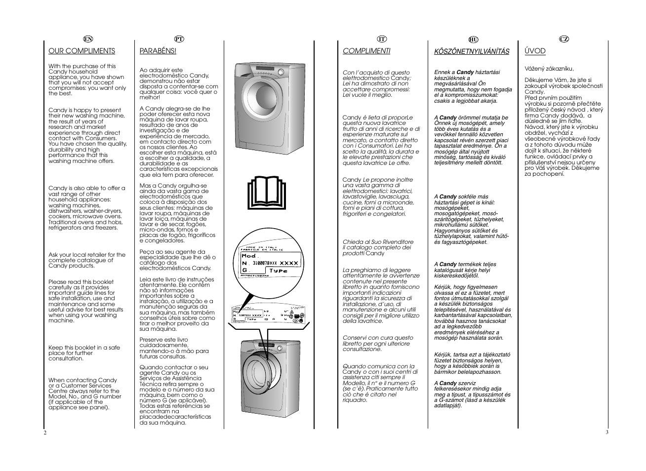 Candy EVOW 4963D-S User Manual | Page 2 / 53