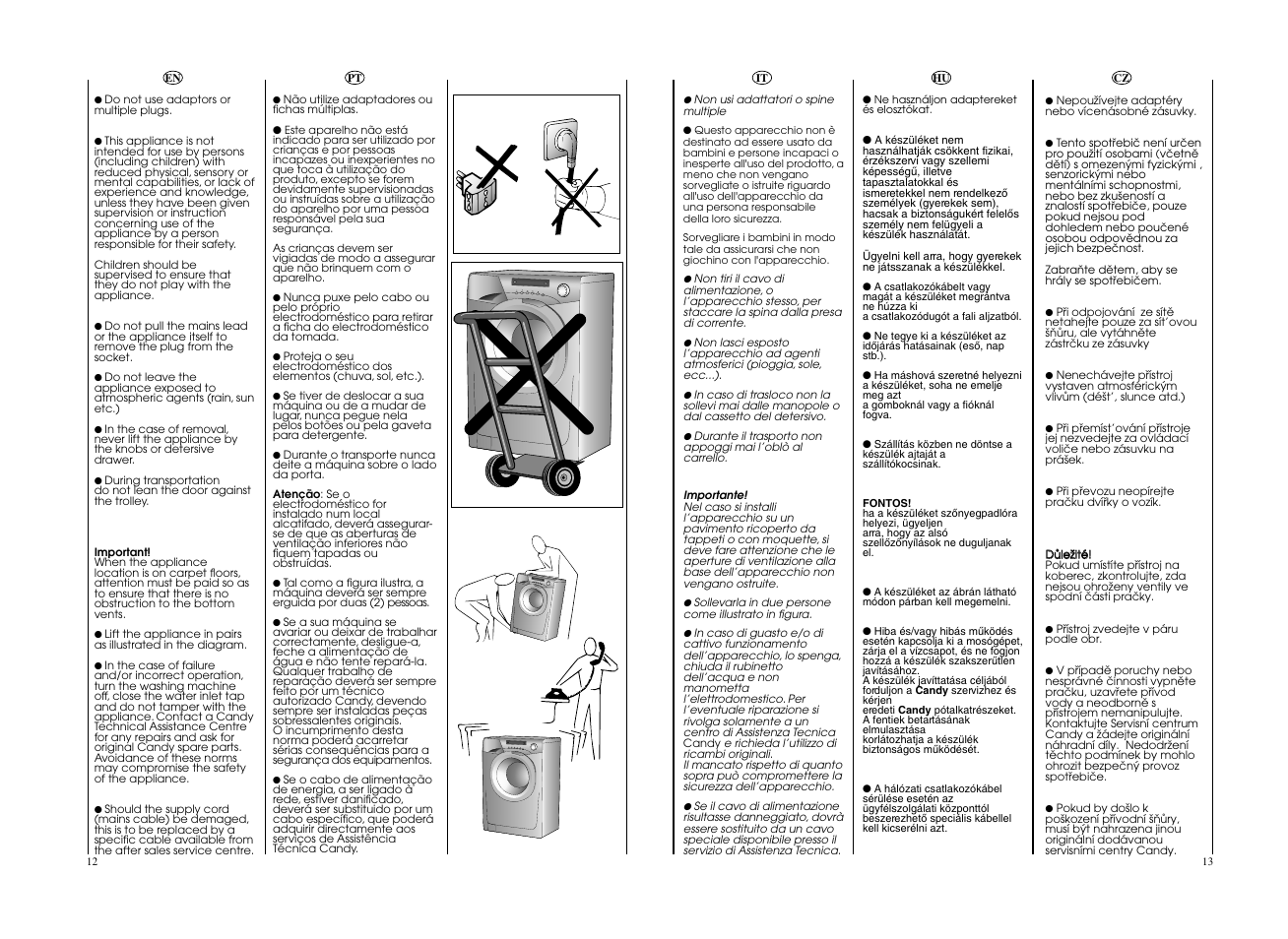 Candy EVOW 4963D-S User Manual | Page 7 / 53