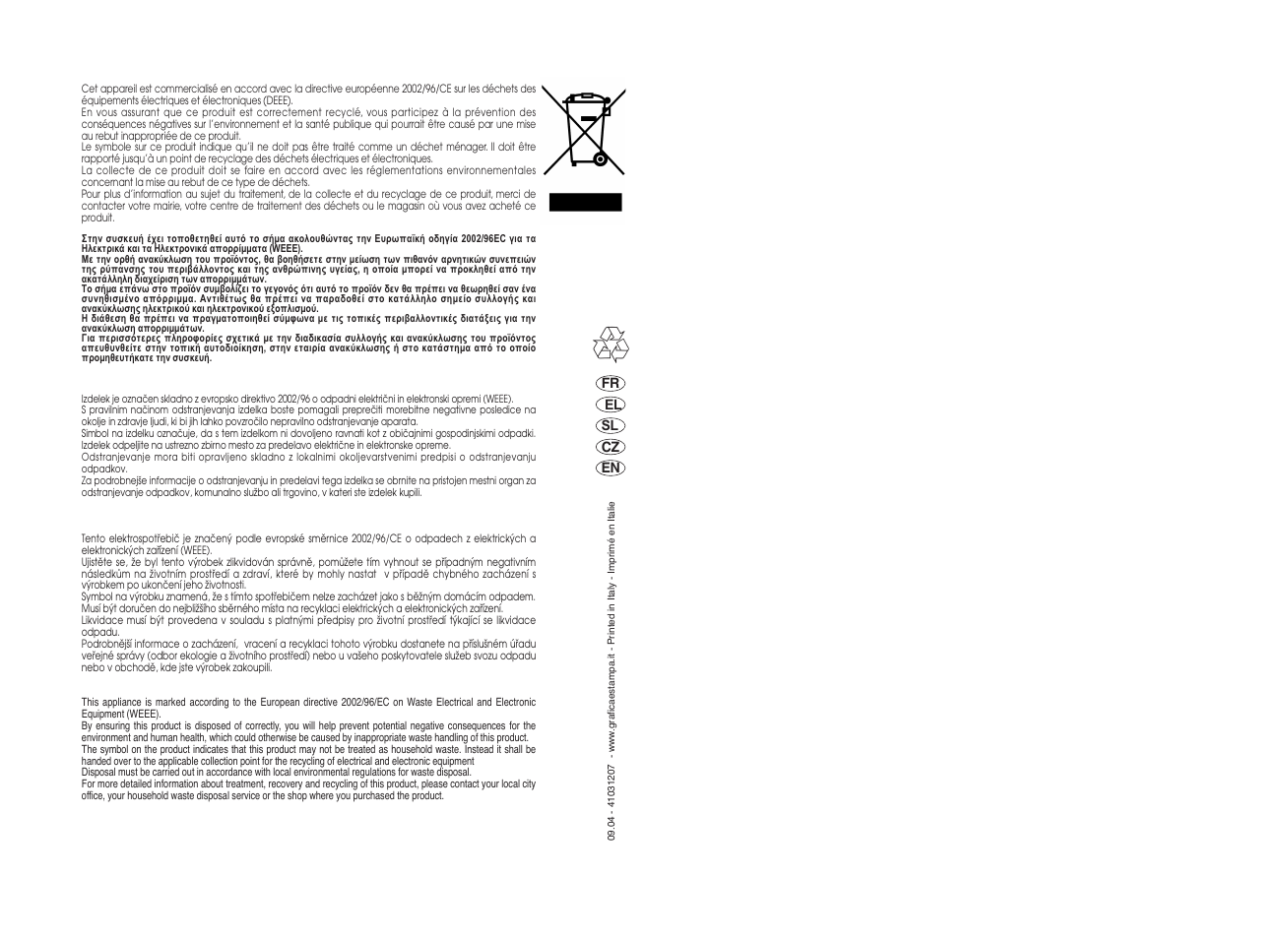 Candy GO 1462D__1-36S User Manual | Page 41 / 41