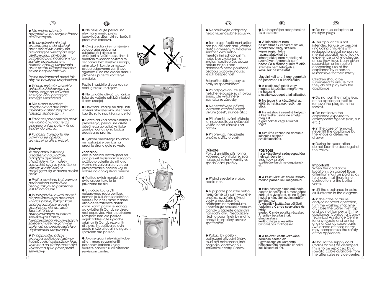 Candy COS 105DF-16S User Manual | Page 7 / 41