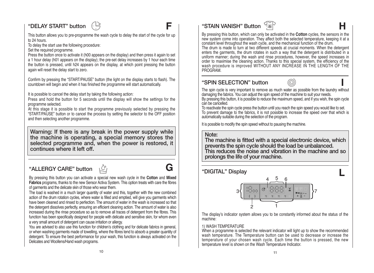 Candy GO 1282D-UK User Manual | Page 6 / 17