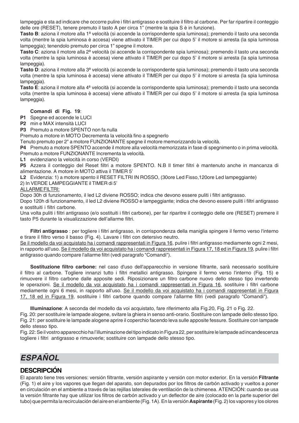 Español, Descripción | Candy CA CSDH 917 X User Manual | Page 11 / 24