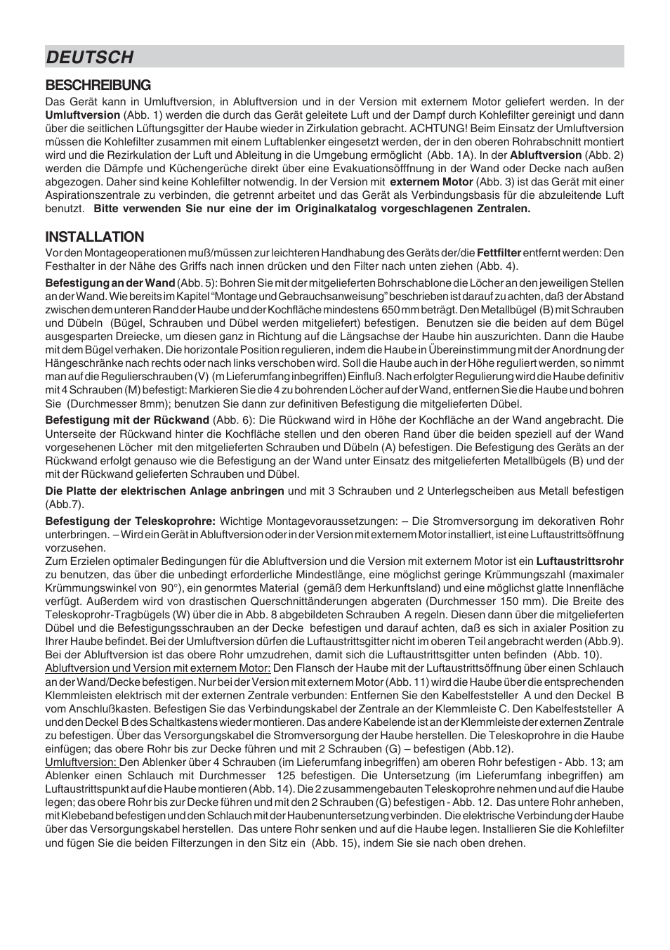 Deutsch | Candy CA CSDH 917 X User Manual | Page 5 / 24