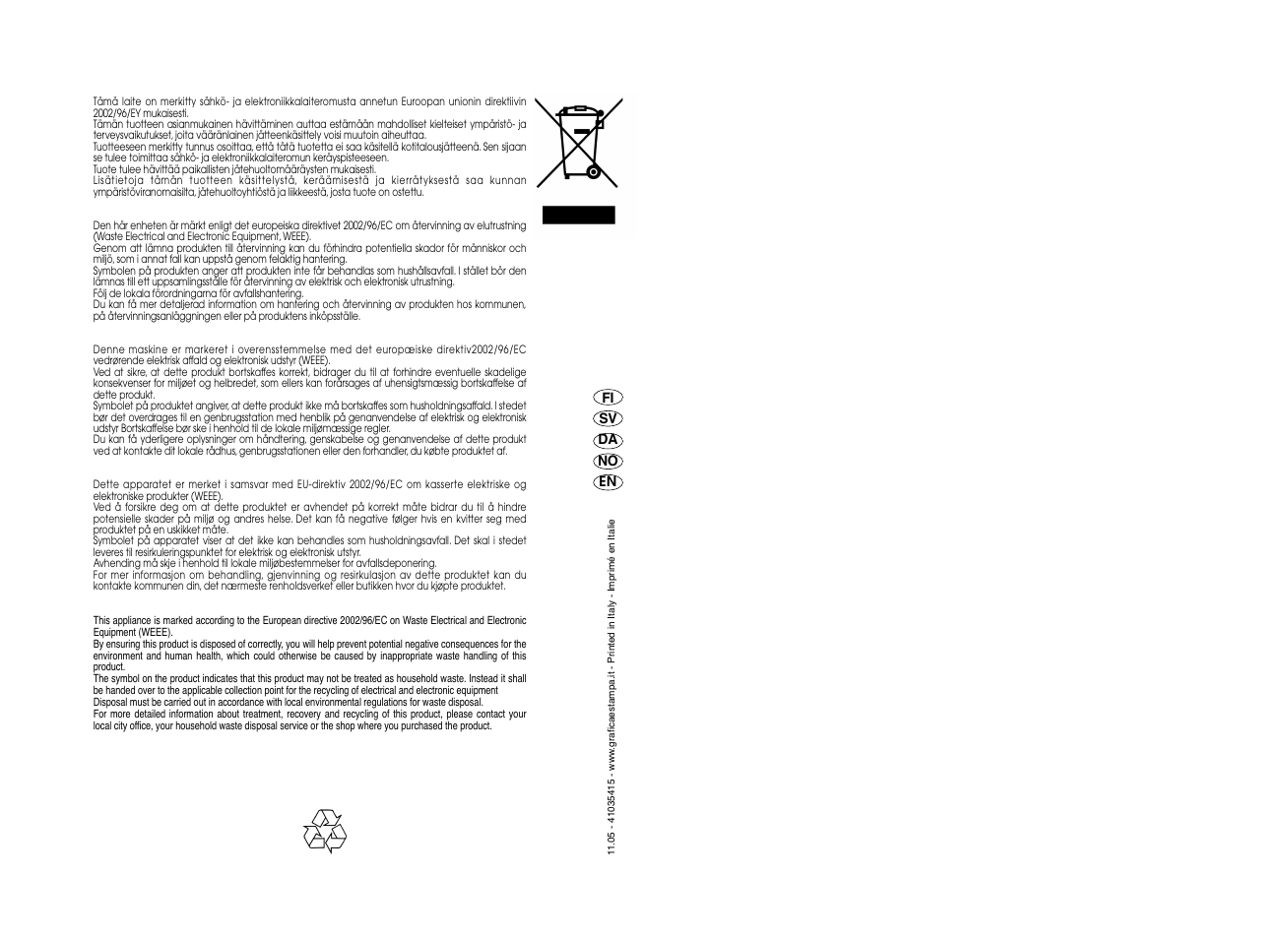 Candy EVO 1682D-S User Manual | Page 41 / 41