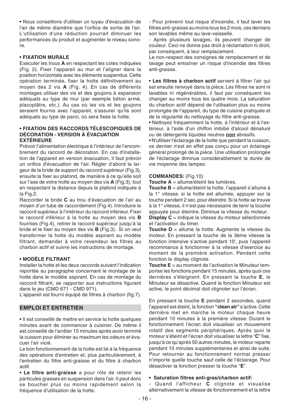 Candy CVM 95L X User Manual | Page 16 / 64