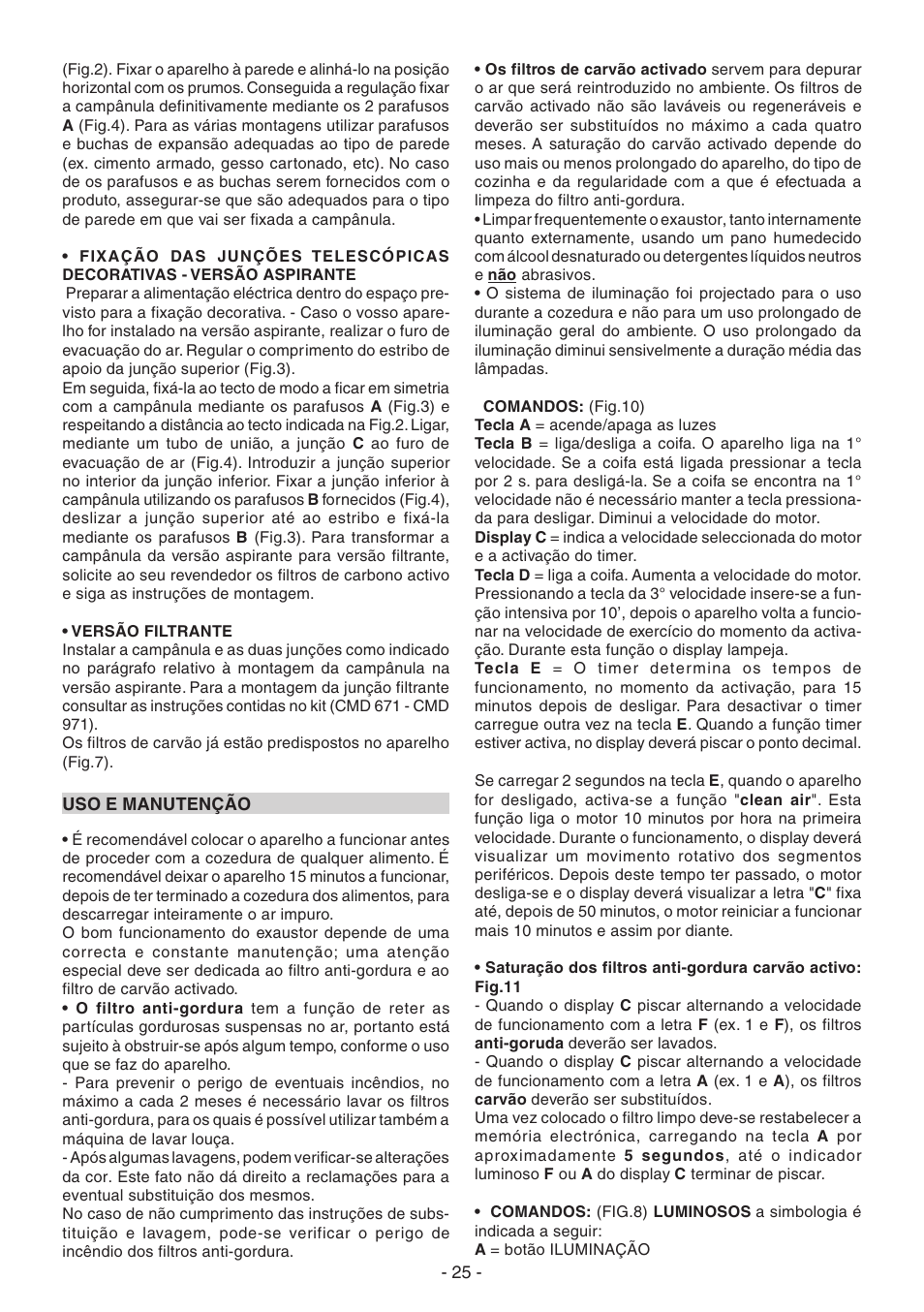 Candy CVM 95L X User Manual | Page 25 / 64