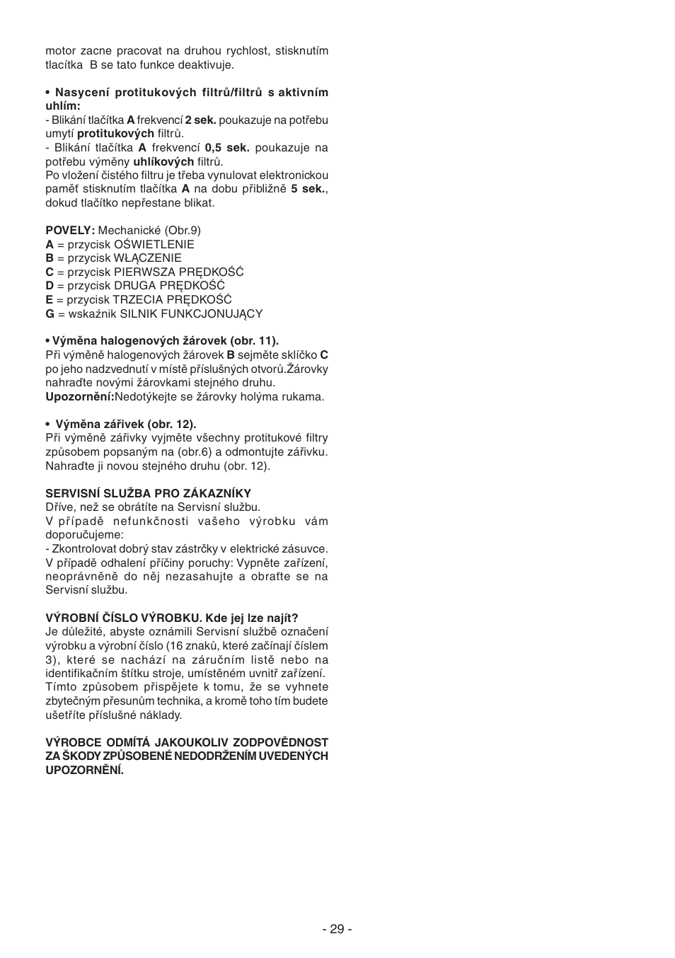 Candy CVM 95L X User Manual | Page 29 / 64