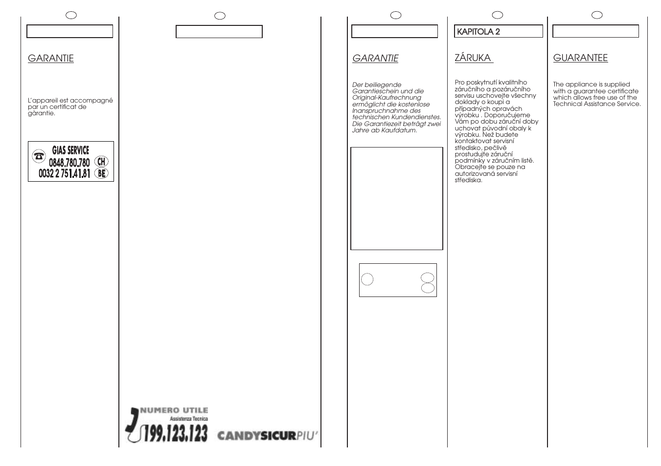 Candy GO W485D-01S User Manual | Page 5 / 53