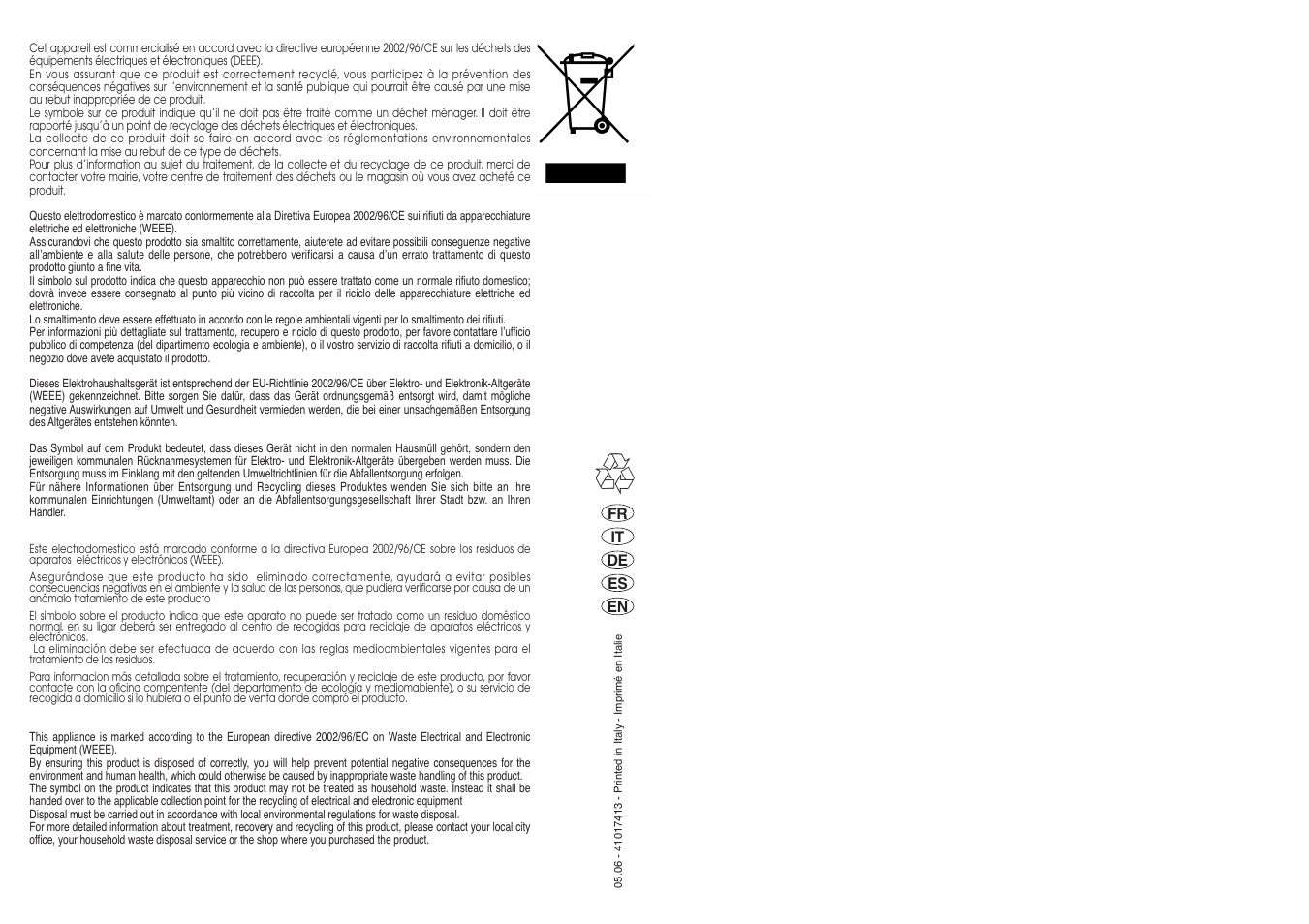 Candy LBCM2106.5-04S User Manual | Page 41 / 41