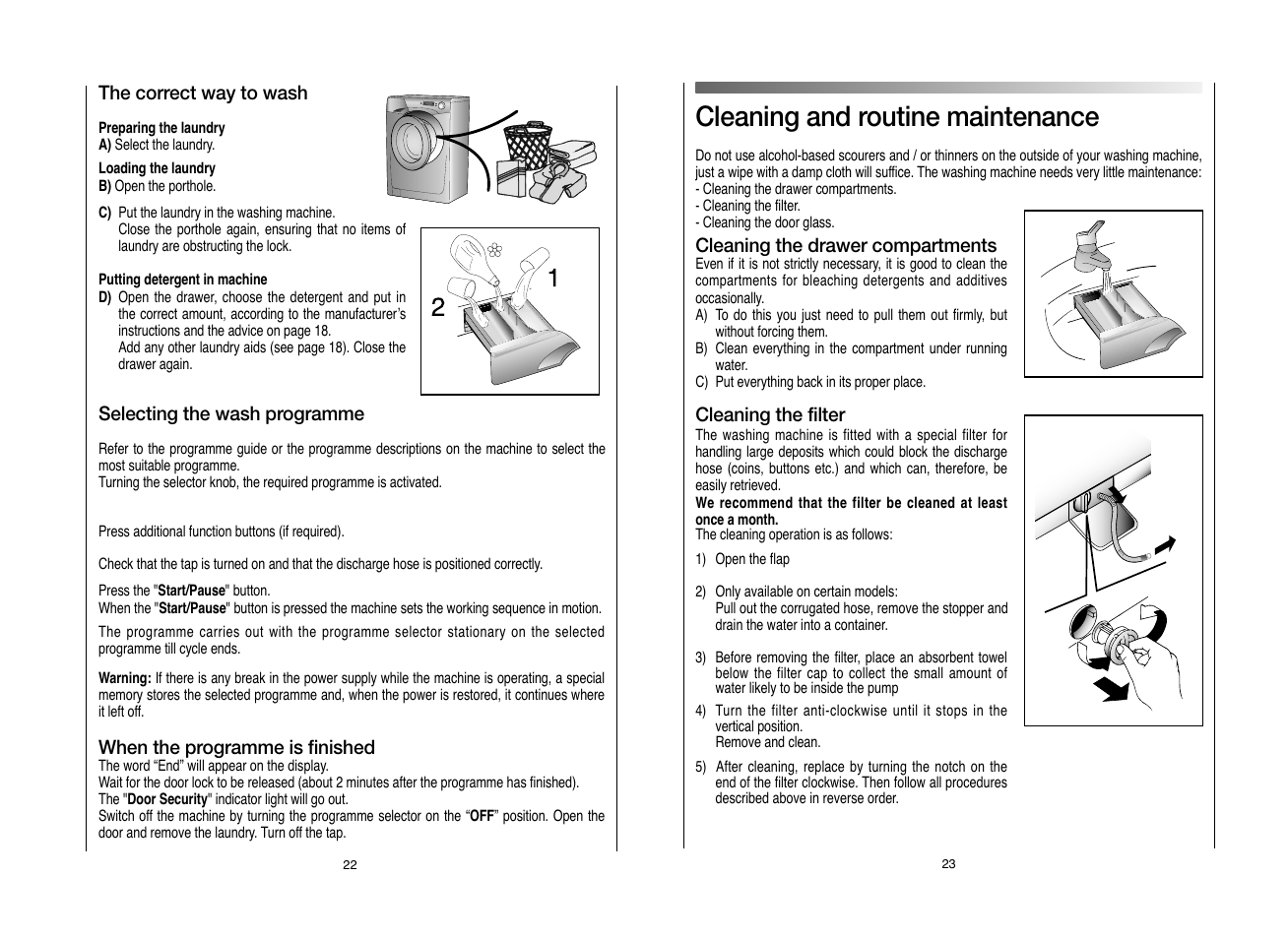 Cleaning and routine maintenance | Candy EVO 1682D-80 User Manual | Page 12 / 17