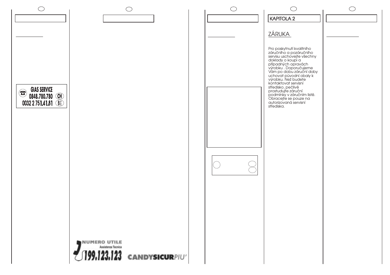 Candy CMF 105 User Manual | Page 5 / 41