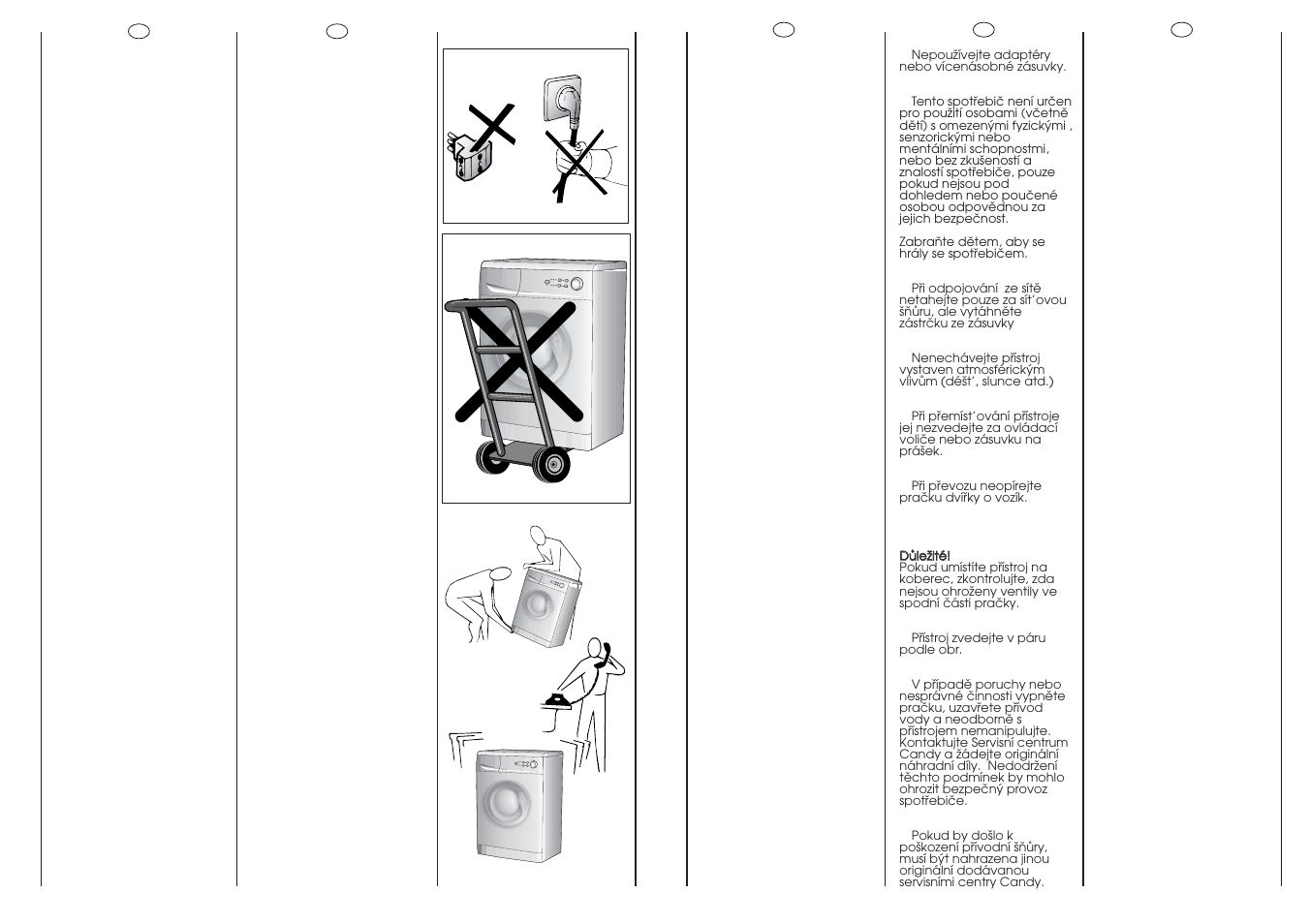 Candy CMF 105 User Manual | Page 7 / 41