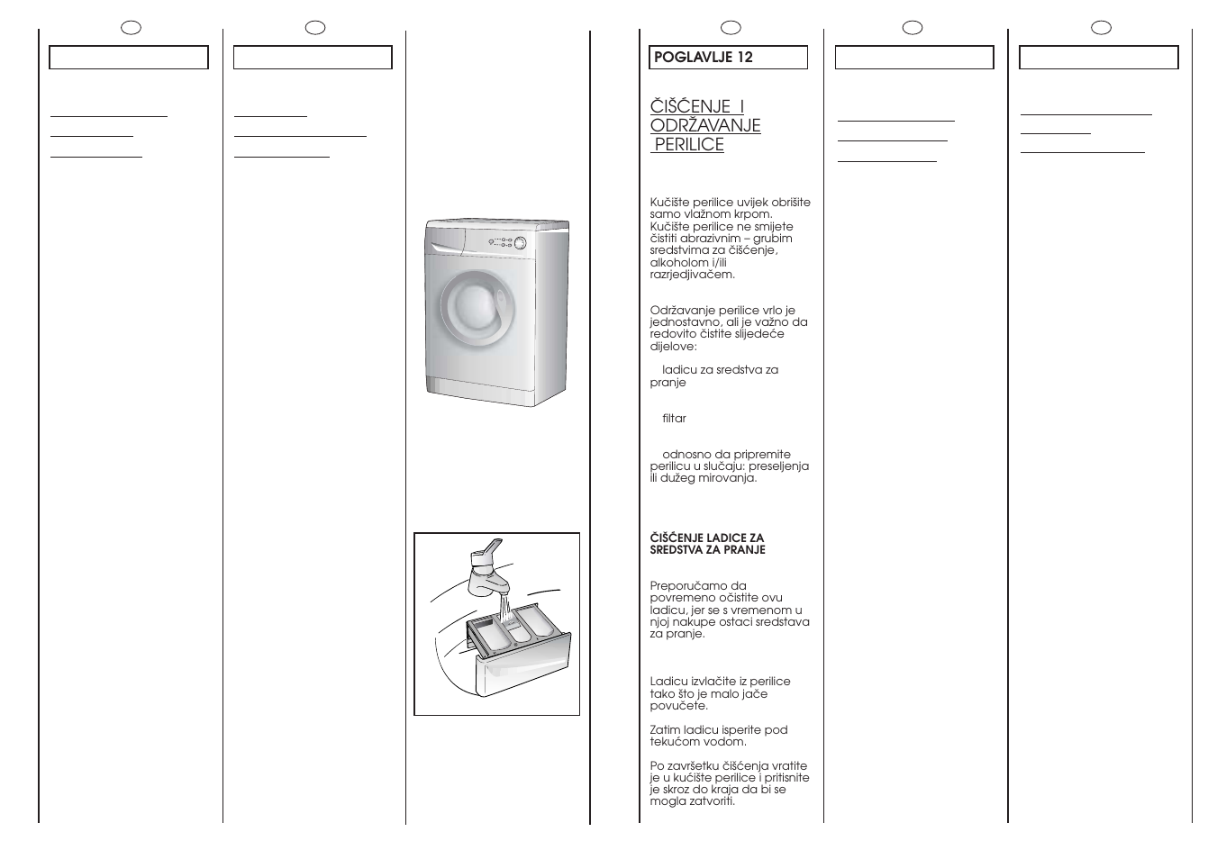Pulizia e manutenzione ordinaria, Nettoyage et entretien ordinaire, Cleaning and routine maintenance | Âi·åenje i odrîavanje perilice, Curatarea si întretinerea aparatului | Candy CM F085-03S User Manual | Page 33 / 41