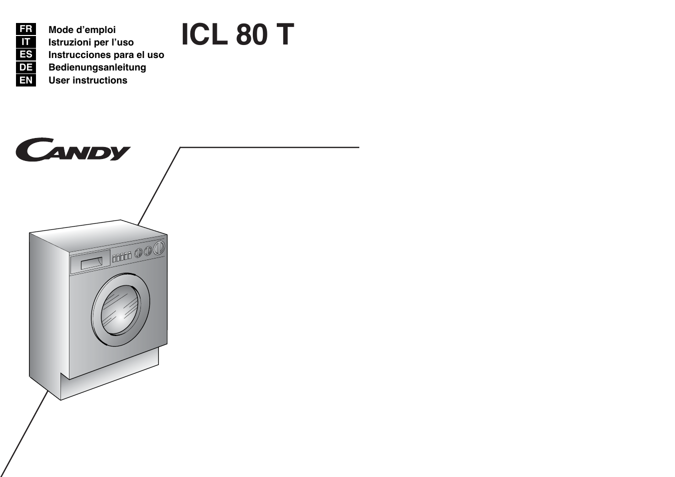 Candy ICL 80 T User Manual | 33 pages