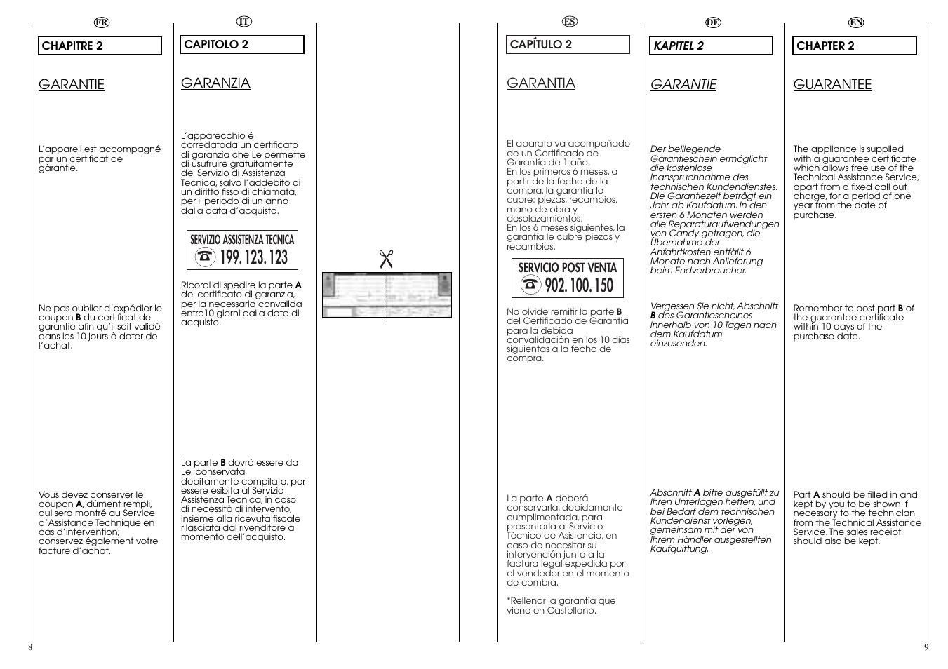 Candy ICL 80 T User Manual | Page 5 / 33