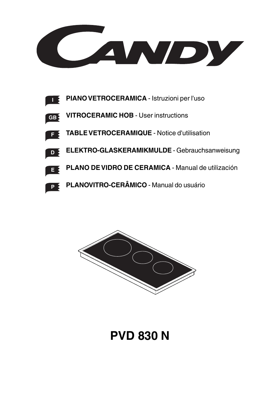 Candy PC PVD 830 N User Manual | 32 pages