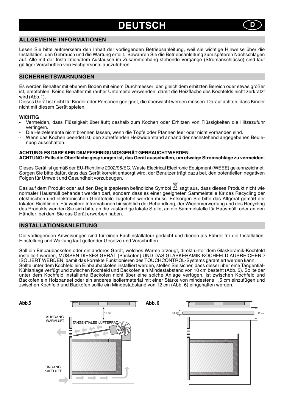 Deutsch | Candy PC PVD 830 N User Manual | Page 17 / 32