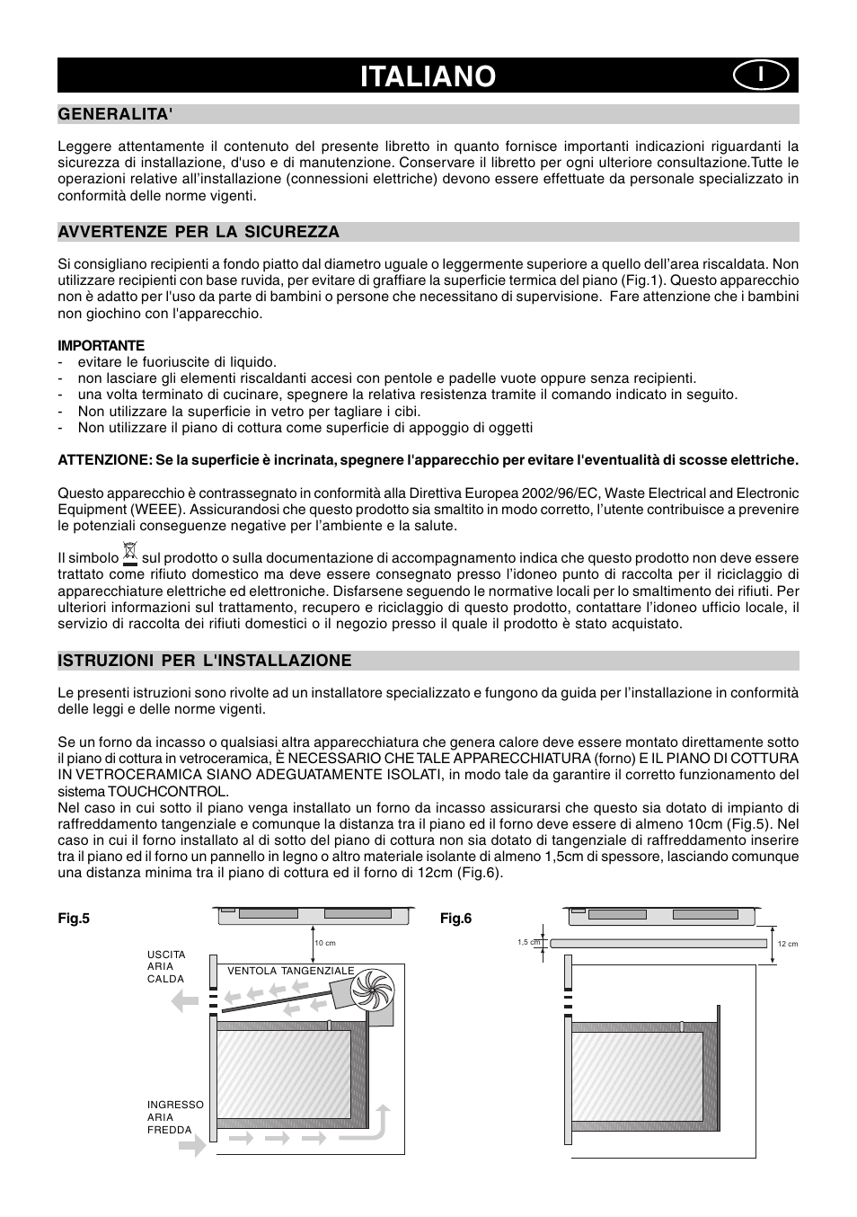 Italiano | Candy PC PVD 830 N User Manual | Page 4 / 32