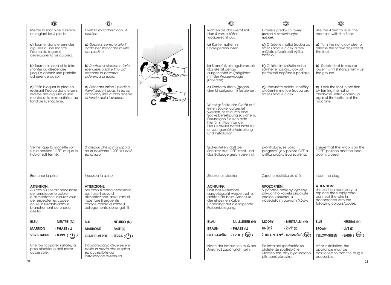 Ab c | Candy GO 1292DE-37S User Manual | Page 11 / 41