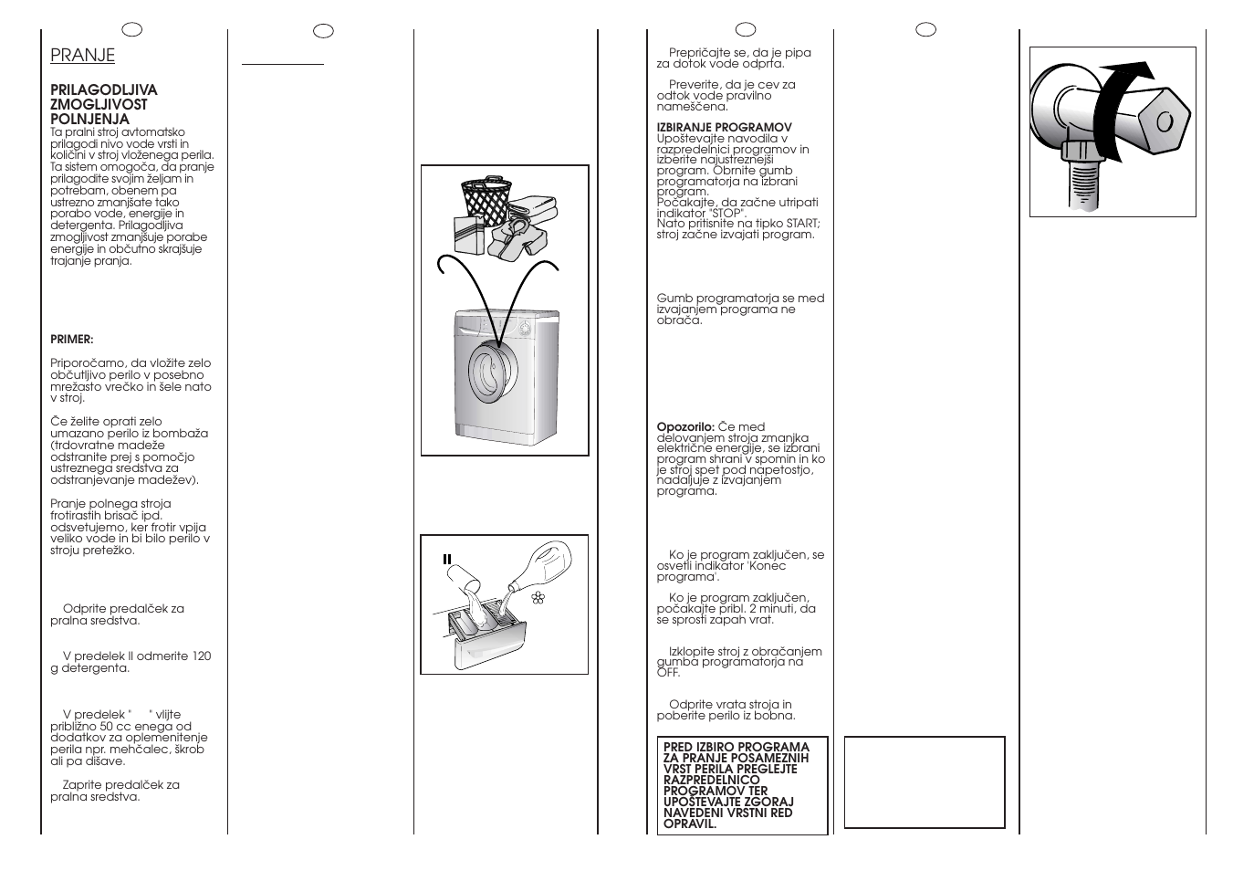 Washing, Pranje | Candy CLD135-86S User Manual | Page 17 / 25