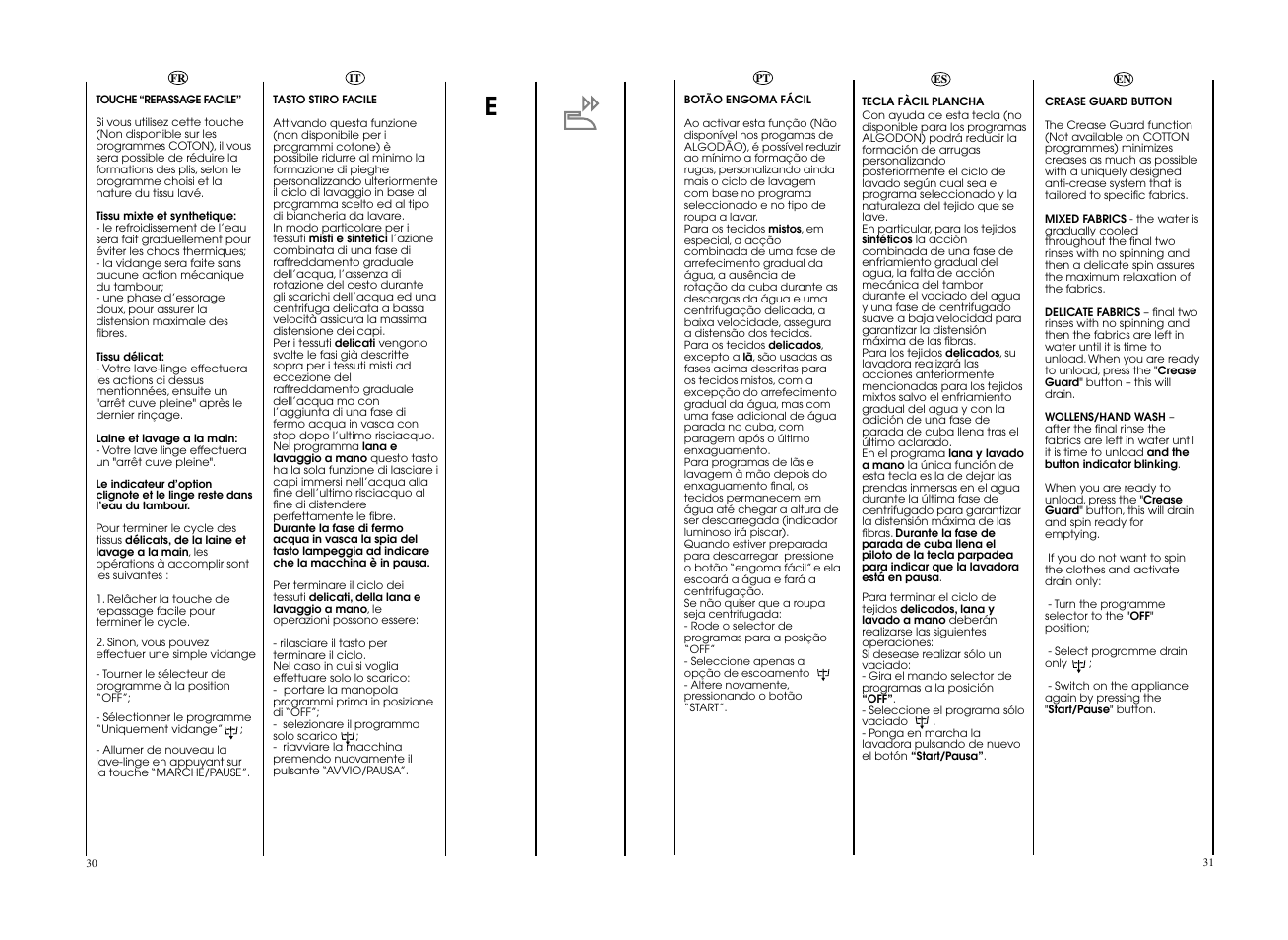 Candy CWB 1307__L-S User Manual | Page 16 / 41
