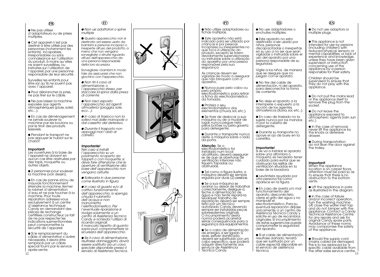 Candy CWB 1307__L-S User Manual | Page 7 / 41