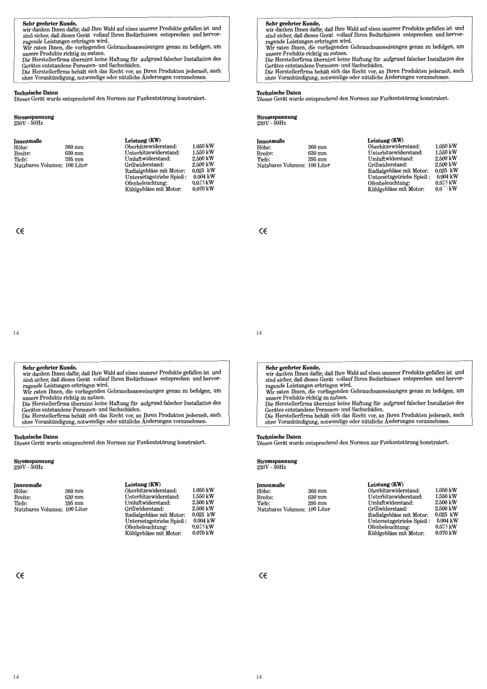 Candy FP 319 X User Manual | Page 16 / 90