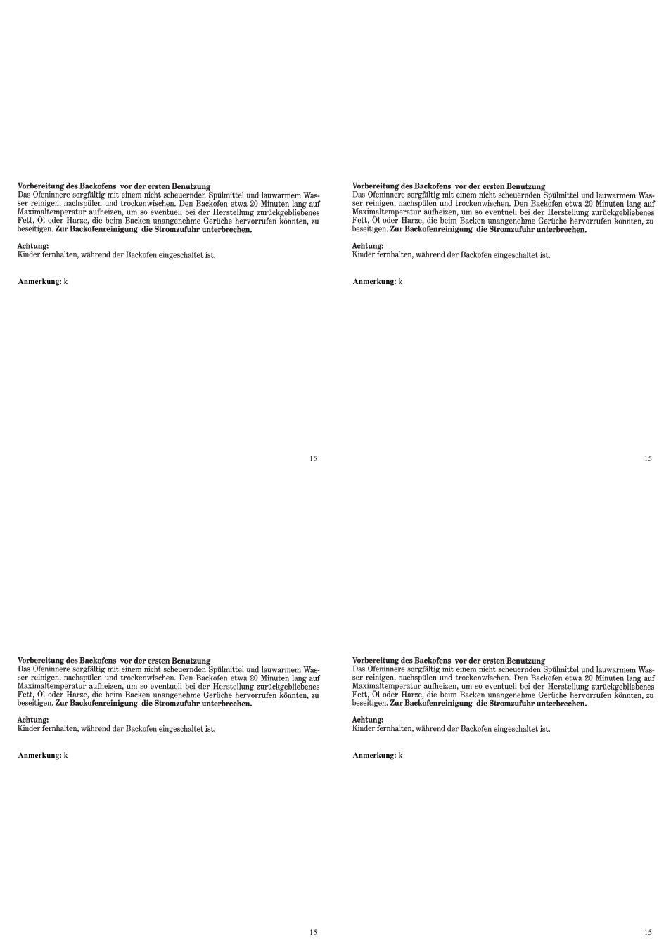 Candy FP 319 X User Manual | Page 17 / 90