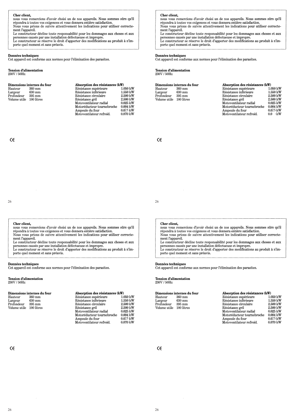 Candy FP 319 X User Manual | Page 28 / 90