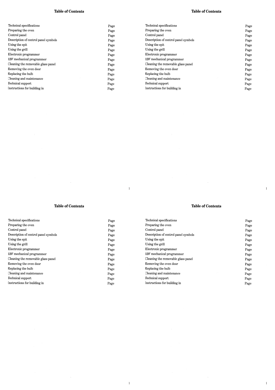 Candy FP 319 X User Manual | Page 3 / 90