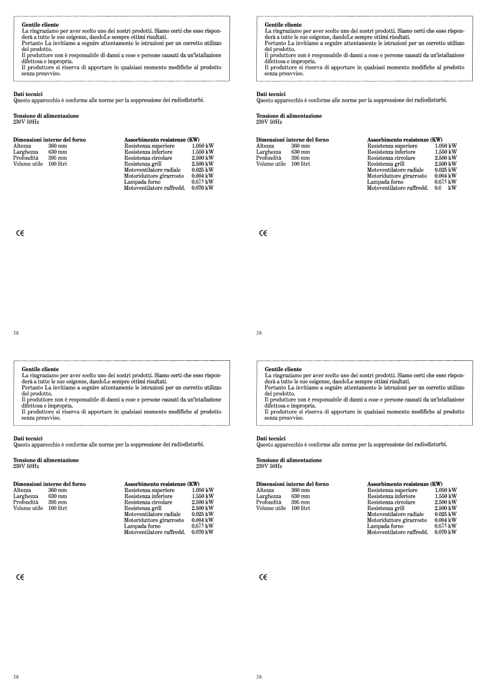 Candy FP 319 X User Manual | Page 40 / 90