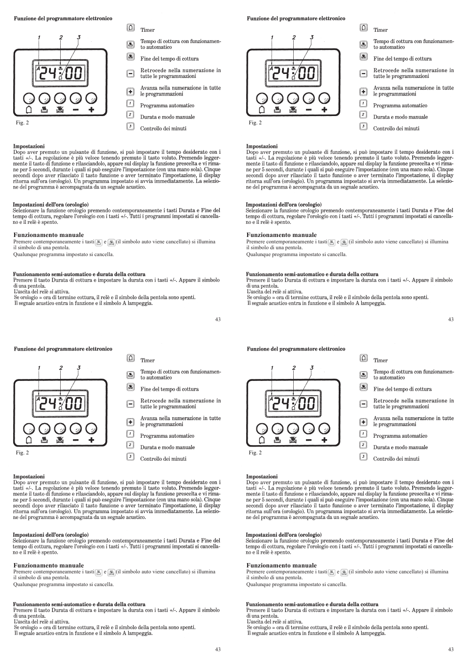 Candy FP 319 X User Manual | Page 45 / 90