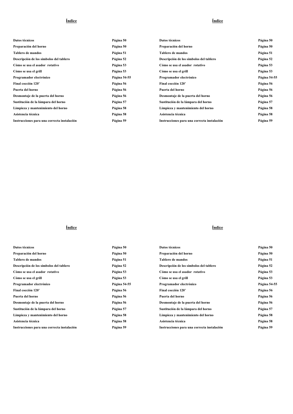 Candy FP 319 X User Manual | Page 51 / 90