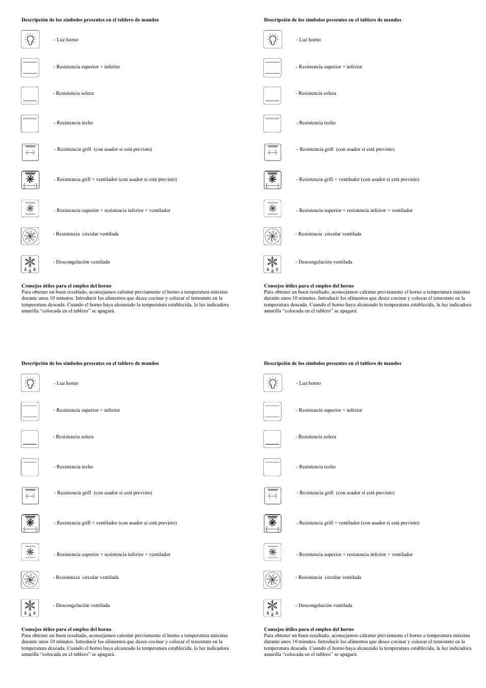 Candy FP 319 X User Manual | Page 54 / 90