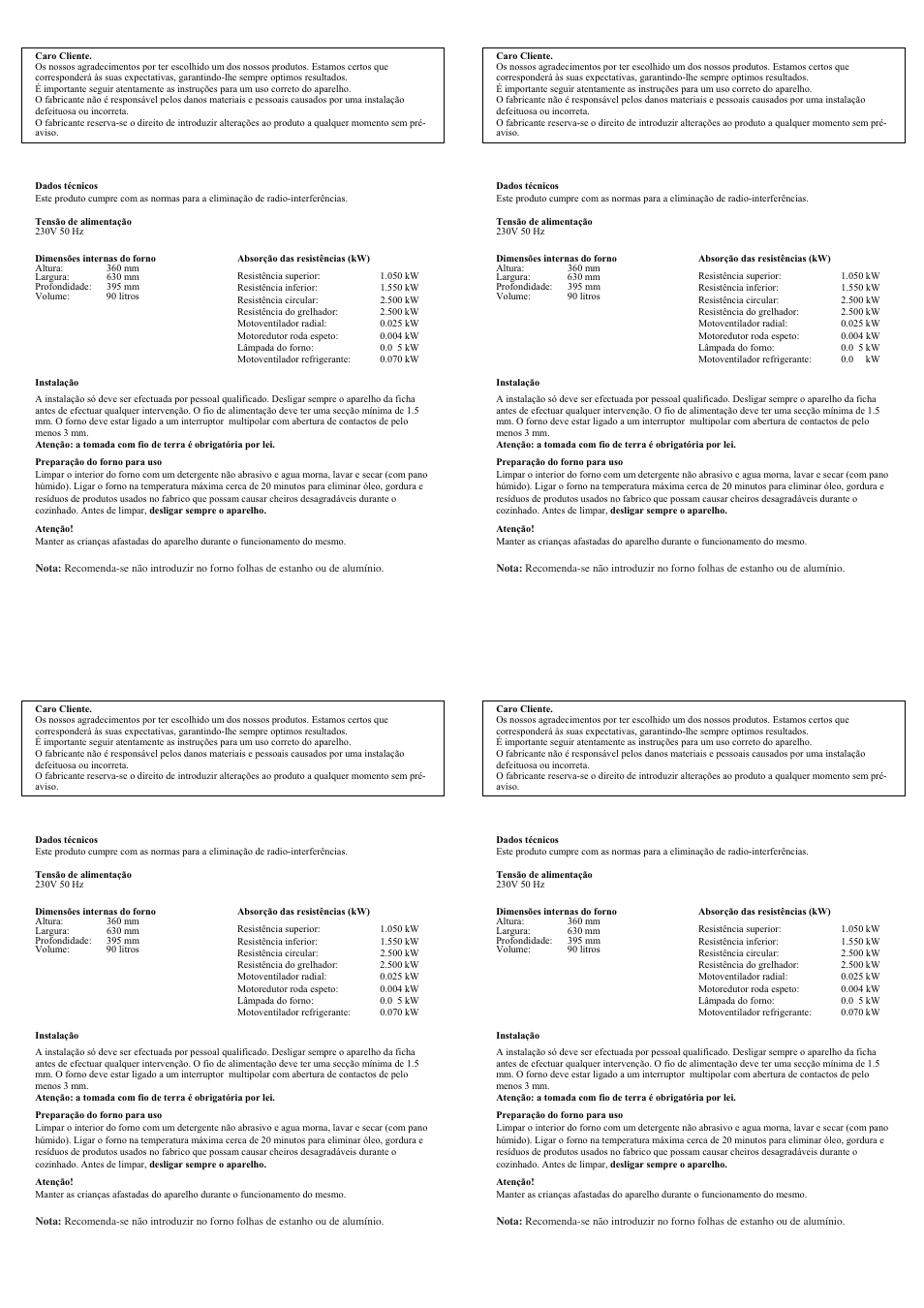 Candy FP 319 X User Manual | Page 63 / 90