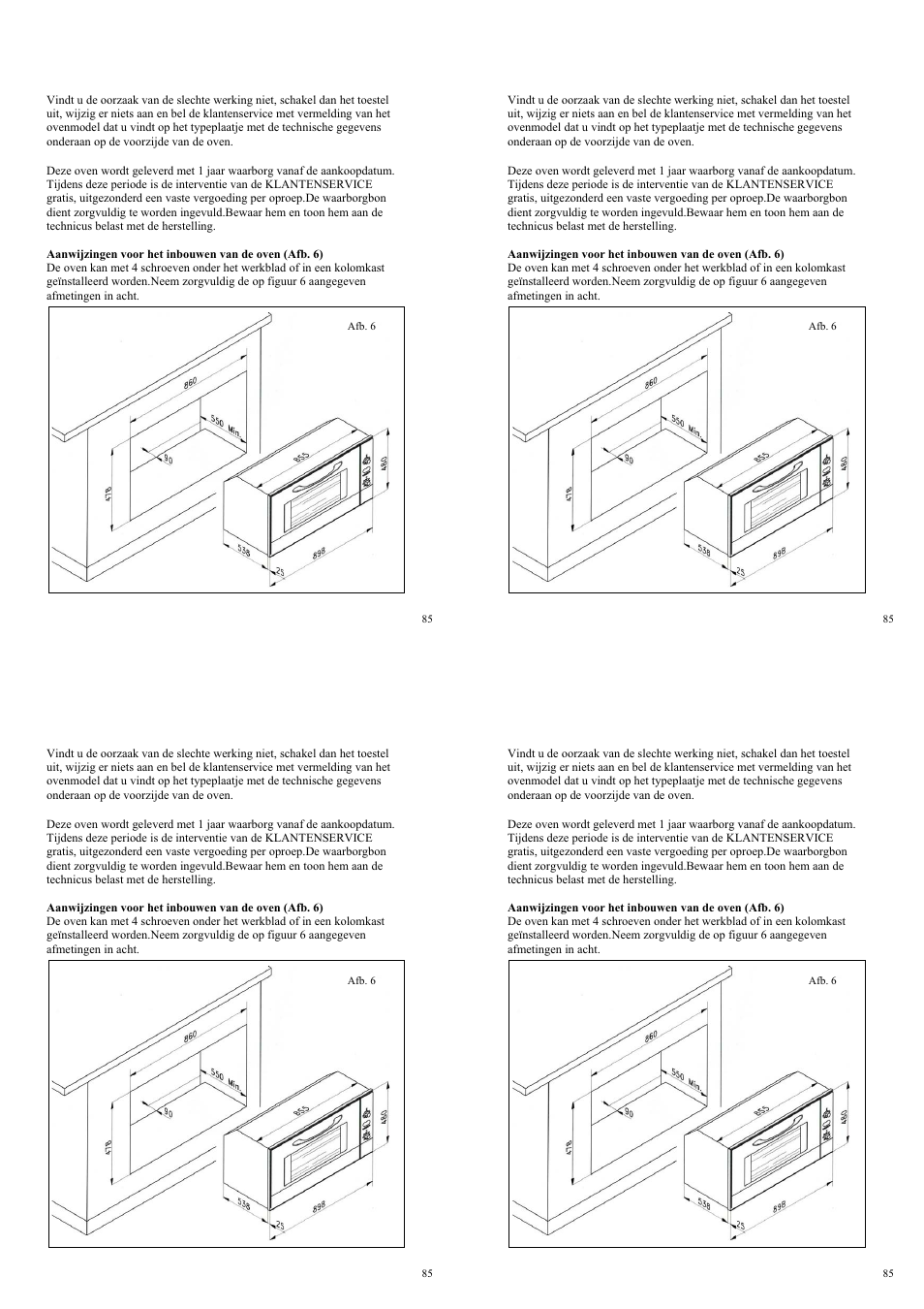 Candy FP 319 X User Manual | Page 87 / 90
