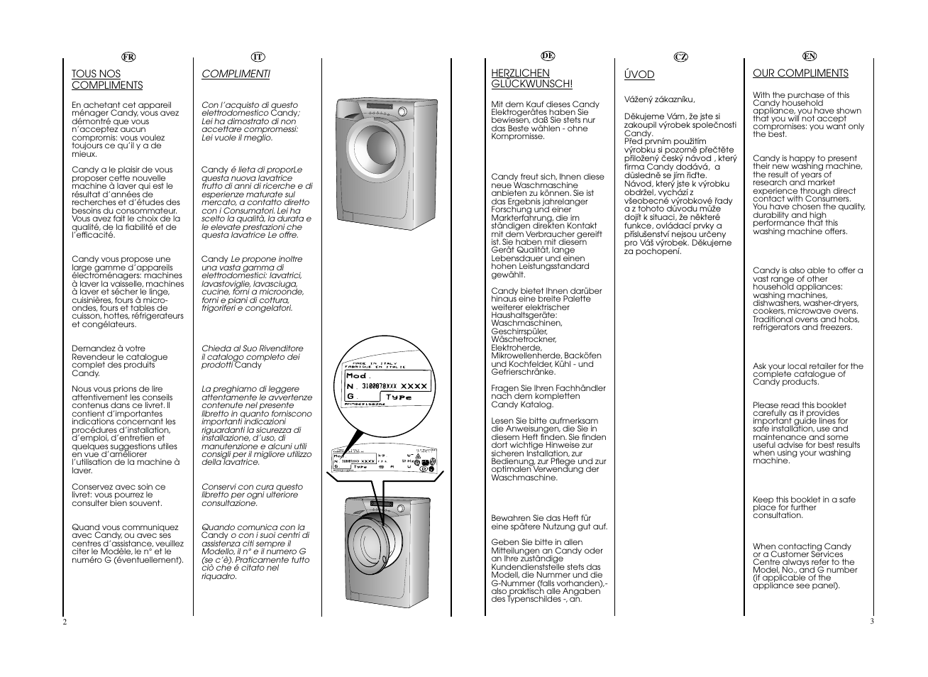 Candy EVO 1493DW-S User Manual | Page 2 / 41