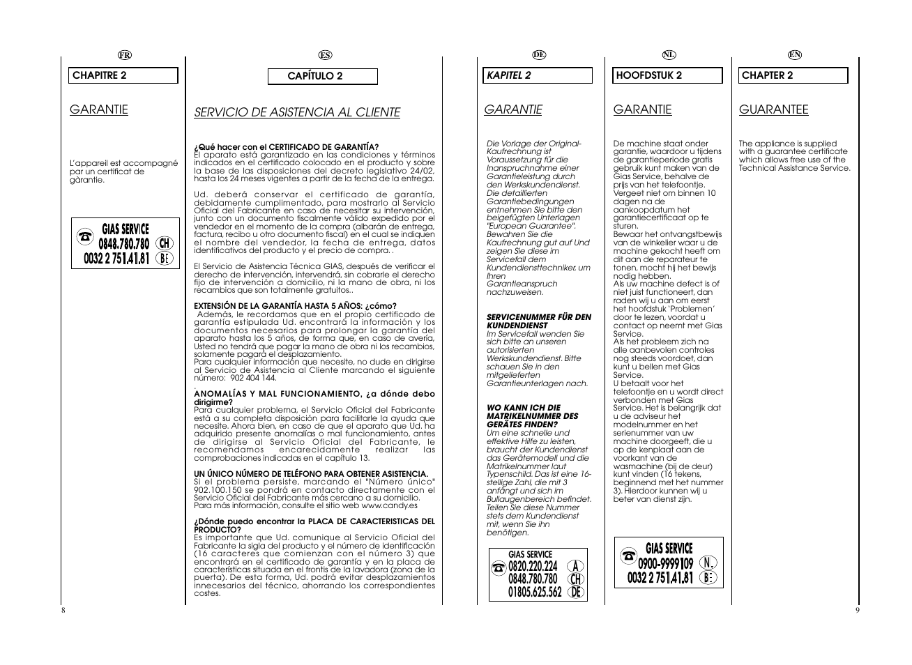 Candy CO 126F__L1-S User Manual | Page 5 / 41