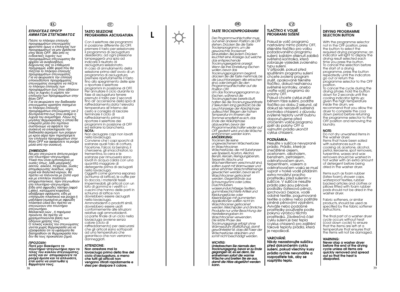 Candy GO W496D-01S User Manual | Page 20 / 53