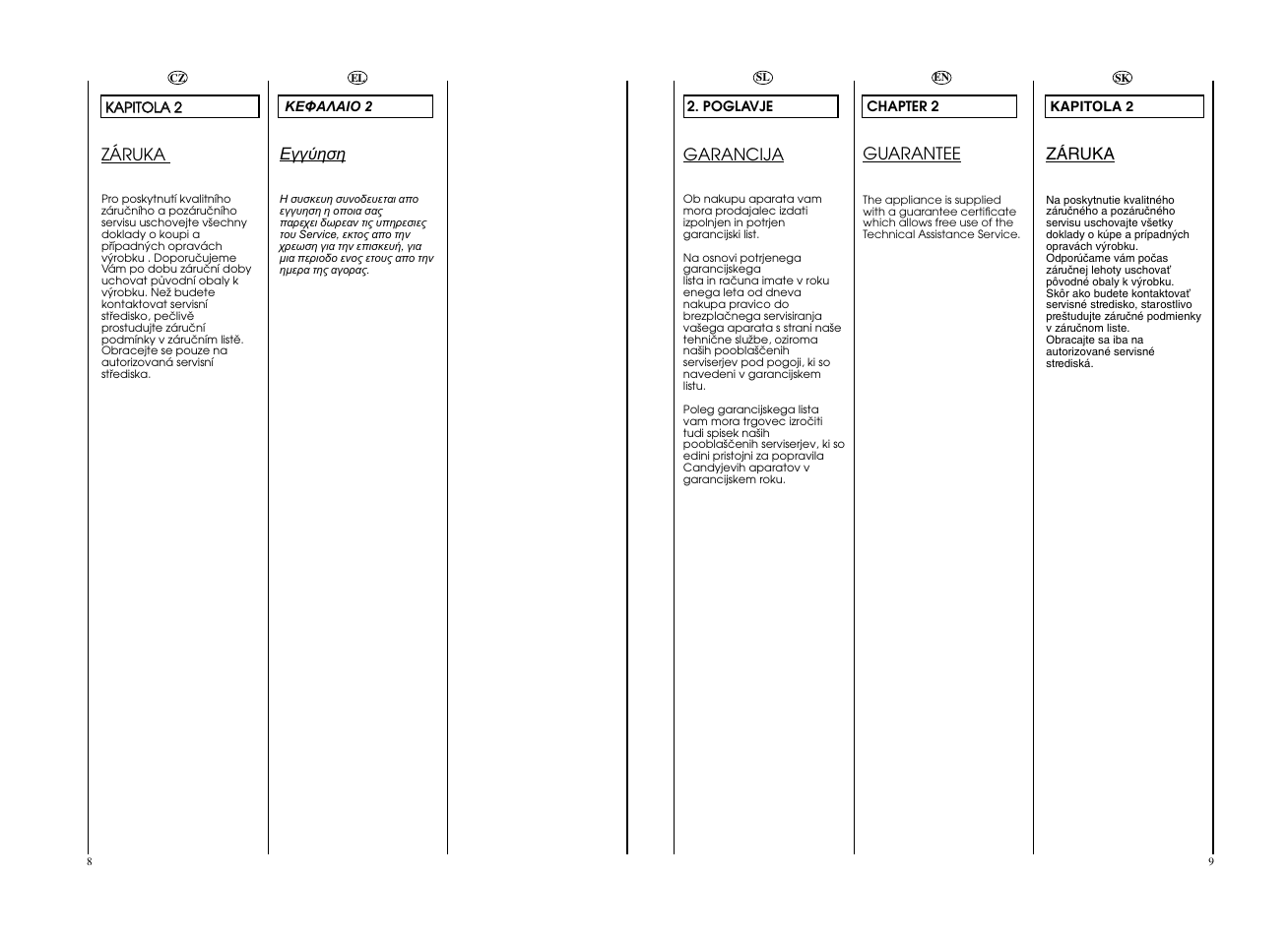 Candy GO4 1262D__L1-S User Manual | Page 5 / 41
