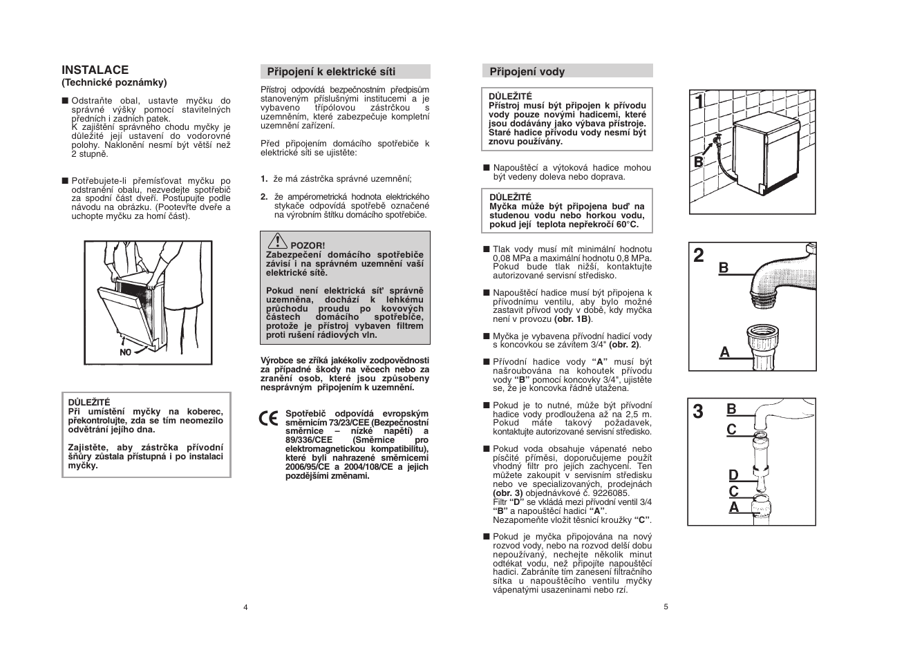 Candy CDF8 825 - S User Manual | Page 3 / 69