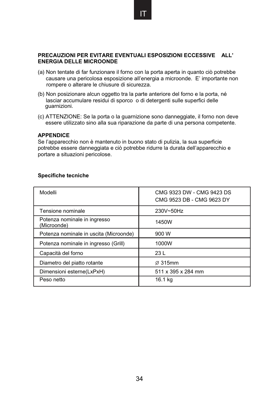 Candy CMG 9623 DY User Manual | Page 35 / 103