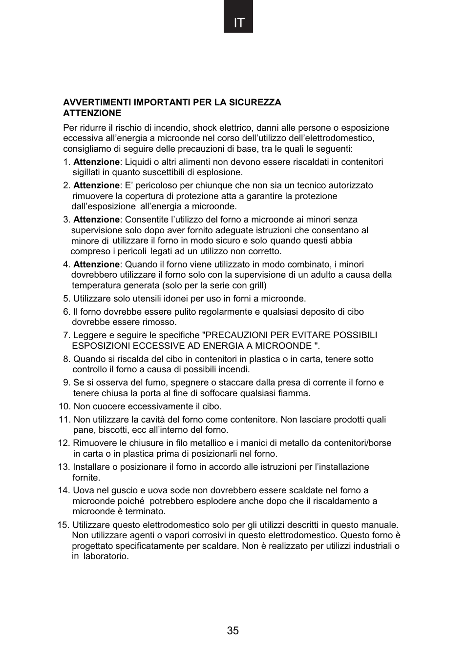 Candy CMG 9623 DY User Manual | Page 36 / 103