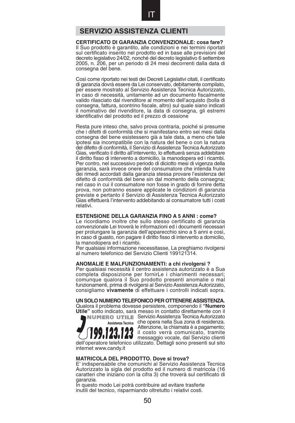 Candy CMG 9623 DY User Manual | Page 51 / 103
