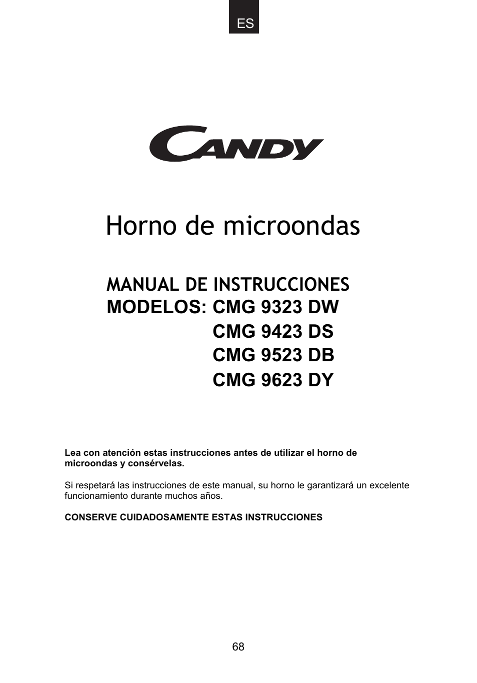 Horno de microondas | Candy CMG 9623 DY User Manual | Page 69 / 103